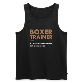 Boxer Trainer Definiton - Männer Premium Bio Tank Top - Schwarz - Vorne - AI Model Male 178 light (178cm)