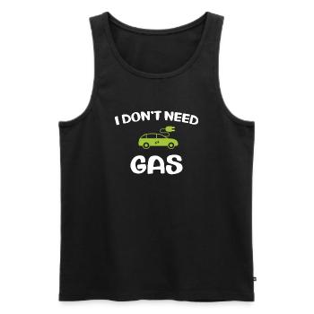 I don't need gas funny gift electric car owner - Débardeur bio Premium Homme - noir - Devant - Michal (187cm)
