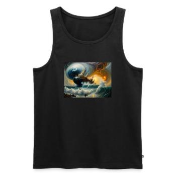 Zorn der Natur #7 - Männer Premium Bio Tank Top - Schwarz - Vorne - AI Model Male 178 light (178cm)
