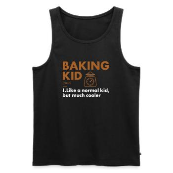 Baker Kid Définition Cuisson - Débardeur bio Premium Homme - noir - Devant - AI Model Male 178 light (178cm)