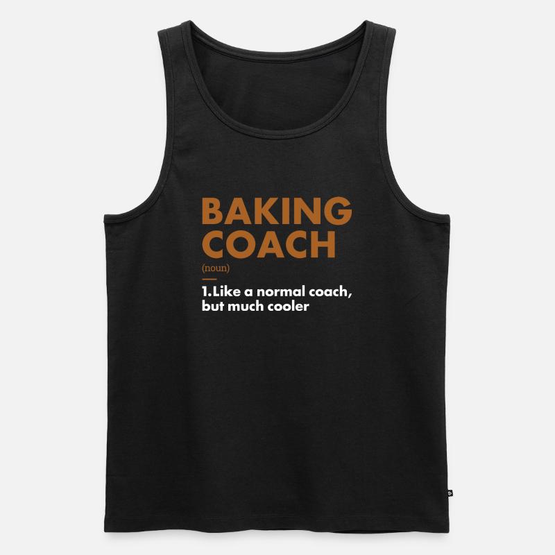 Baker Coach Definition Baking - Männer Premium Bio Tank Top - Schwarz