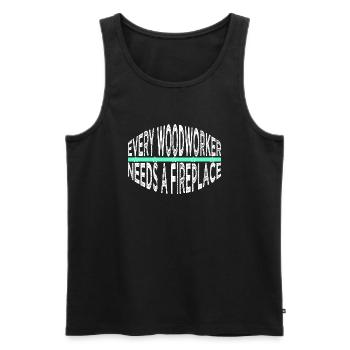 Arboriculture A Carpenters Prayer Tshirts Humor - Men's Premium Organic Tank Top - black - Front - AI Model Male 178 light (178cm)