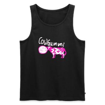 Vache chewing-gum vaches - Débardeur bio Premium Homme - noir - Devant - Michal (187cm)