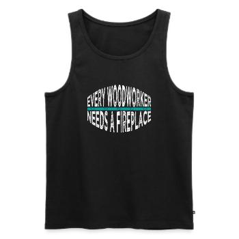 americas mason funshirt - Männer Premium Bio Tank Top - Schwarz - Vorne - AI Model Male 178 light (178cm)