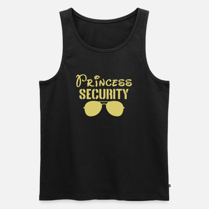 Princess Security - Männer Premium Bio Tank Top - Schwarz