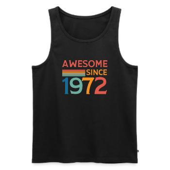 Awesome since 1972 - Men's Premium Organic Tank Top - black - Front - AI Model Male 178 light (178cm)