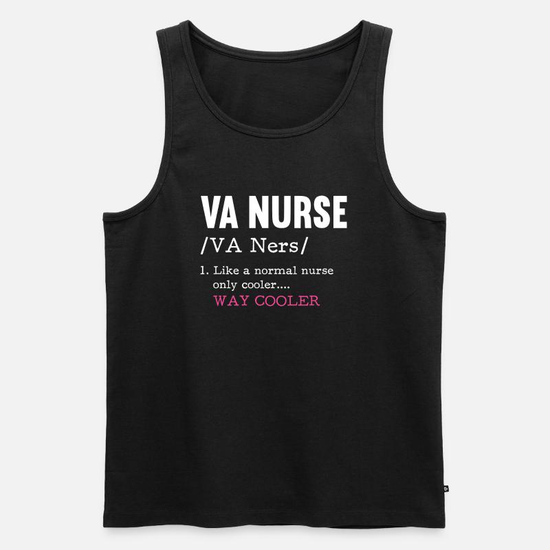 VA Nurse Meaning - Männer Premium Bio Tank Top - Schwarz