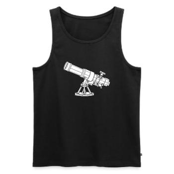 TÉLESCOPE - Débardeur bio Premium Homme - noir - Devant - Michal (187cm)