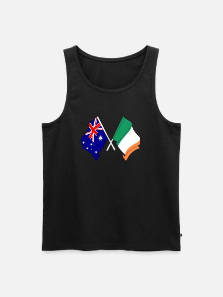 Drapeau de l’Australie, de l’Irlande - Débardeur bio Premium Homme - noir