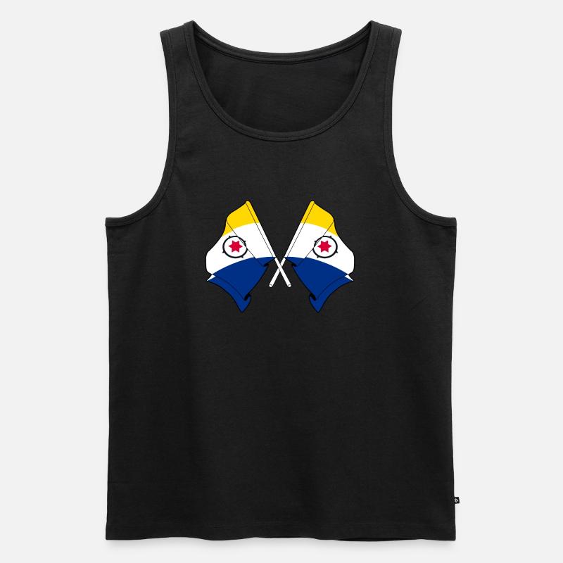 Two flags Bonaire - Men's Premium Organic Tank Top - black