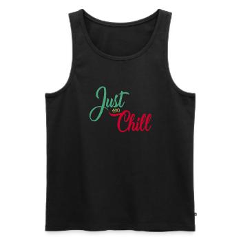 420 Just Chill - Männer Premium Bio Tank Top - Schwarz - Vorne - AI Model Male 178 light (178cm)
