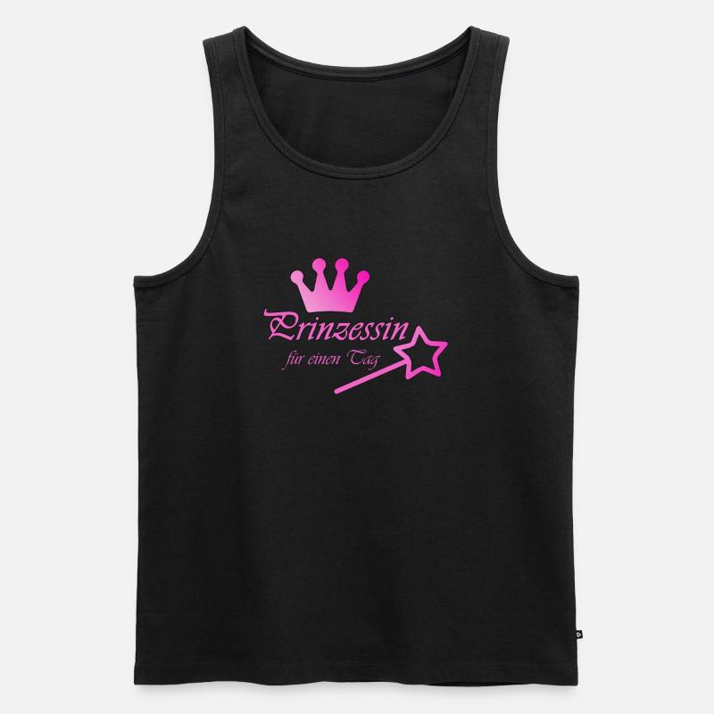 Prinzessin - Männer Premium Bio Tank Top - Schwarz