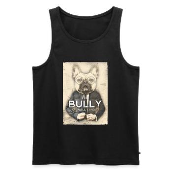 The Bully of Wall Street - Männer Premium Bio Tank Top - Schwarz - Vorne - AI Model Male 178 light (178cm)