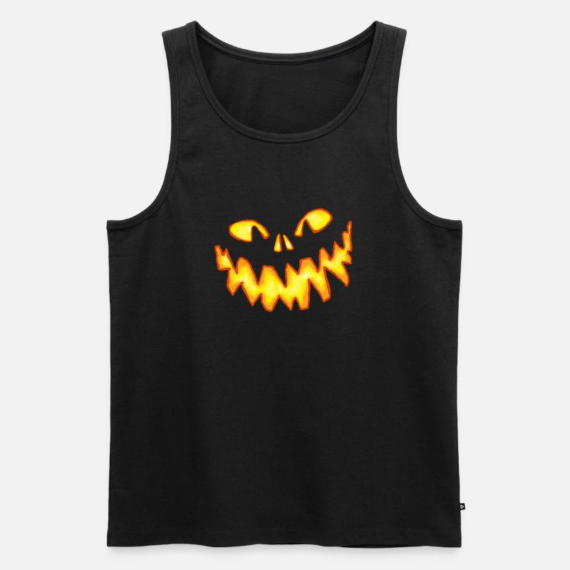 Pumpkin - Männer Premium Bio Tank Top - Schwarz