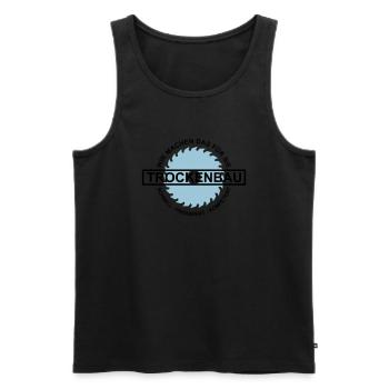 Trockenbau - Männer Premium Bio Tank Top - Schwarz - Vorne - Michal (187cm)