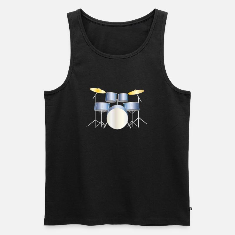 drums - Männer Premium Bio Tank Top - Schwarz