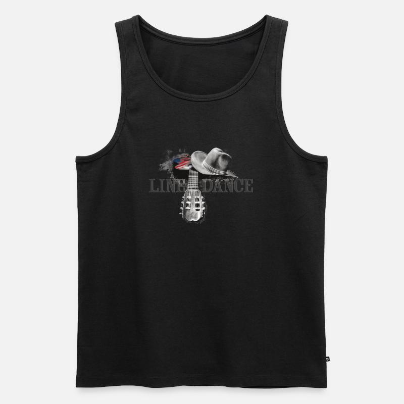 kl_linedance38 - Männer Premium Bio Tank Top - Schwarz