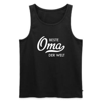 Beste Oma der Welt - Männer Premium Bio Tank Top - Schwarz - Vorne - Michal (187cm)