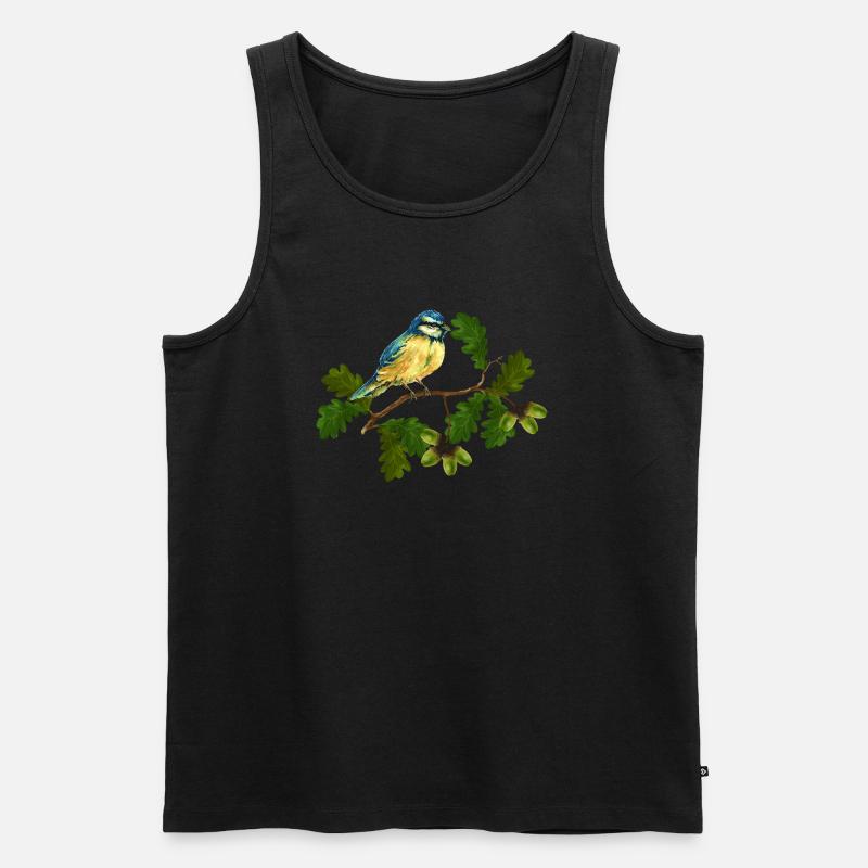 Sikorka-Vogel - Männer Premium Bio Tank Top - Schwarz