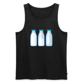 MILK - Men's Premium Organic Tank Top - black - Front - AI Model Male 178 light (178cm)
