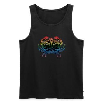 Krabbe - Männer Premium Bio Tank Top - Schwarz - Vorne - AI Model Male 178 light (178cm)