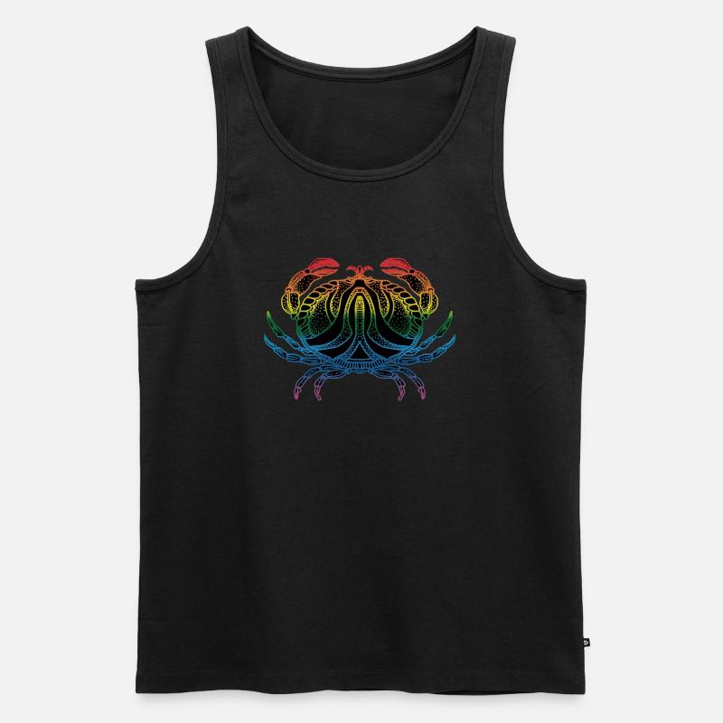 Krabbe - Männer Premium Bio Tank Top - Schwarz