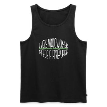 cool logging lumberjackwoodworking - Männer Premium Bio Tank Top - Schwarz - Vorne - Michal (187cm)
