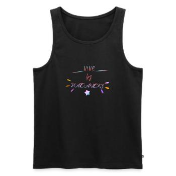 Vive les vacances shirt, voyage shirt - Débardeur bio Premium Homme - noir - Devant - Michal (187cm)