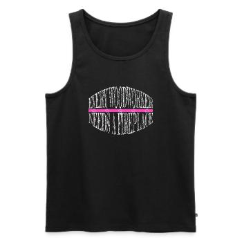 drôle john charpentier tshirts papa arboriculteur - Débardeur bio Premium Homme - noir - Devant - Michal (187cm)