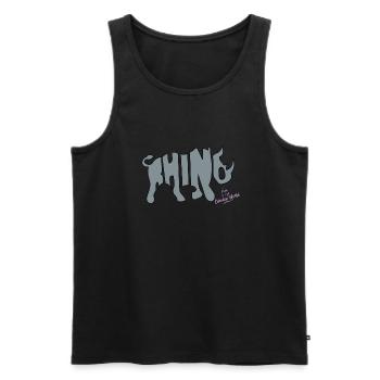 Rhinocéros - Débardeur bio Premium Homme - noir - Devant - Michal (187cm)