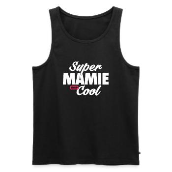 Super mamie Cool / humour grandmère - Débardeur bio Premium Homme - noir - Devant - Michal (187cm)