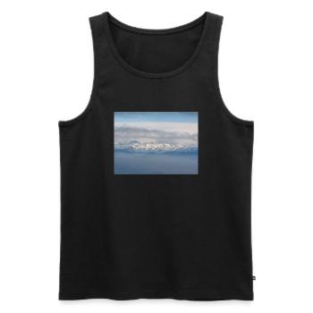 The Alps - Men's Premium Organic Tank Top - black - Front - AI Model Male 178 light (178cm)