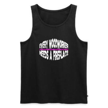 funny woodworking daddesign mason present - Männer Premium Bio Tank Top - Schwarz - Vorne - Michal (187cm)