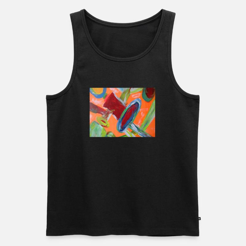 Abstraktes Rohrsystem - Männer Premium Bio Tank Top - Schwarz