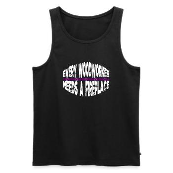 The carpenters cool forest work funshirt - Men's Premium Organic Tank Top - black - Front - AI Model Male 178 light (178cm)