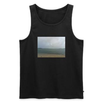 Sea View Horizon - Men's Premium Organic Tank Top - black - Front - Michal (187cm)