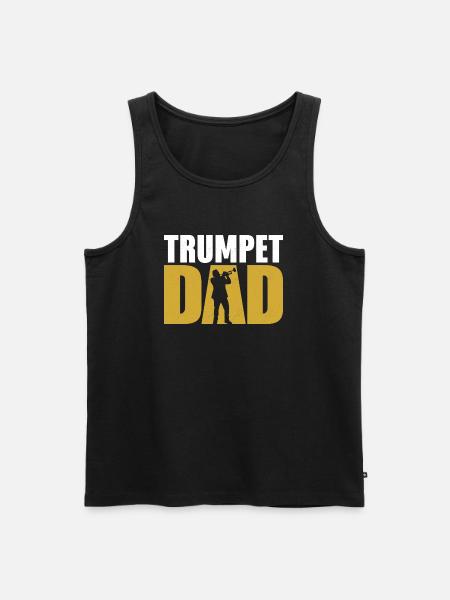 Trumpet Dad Trumpeter Father Player - Men's Premium Organic Tank Top - black