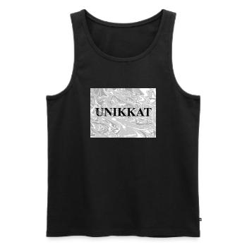 Unbenanntes Projekt 2 - Männer Premium Bio Tank Top - Schwarz - Vorne - AI Model Male 178 light (178cm)