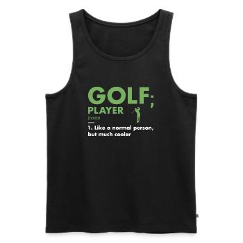 Sport Player Definition Golf - Men's Premium Organic Tank Top - black - Front - Michal (187cm)