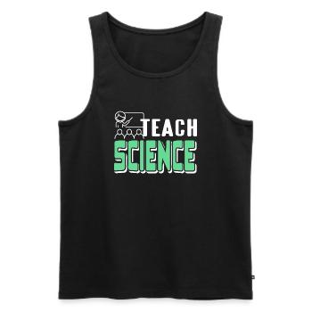Enseigner la science rétro Science Teacher Designs - Débardeur bio Premium Homme - noir - Devant - Michal (187cm)