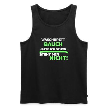 Lustige Sprüche - Männer Premium Bio Tank Top - Schwarz - Vorne - AI Model Male 178 light (178cm)
