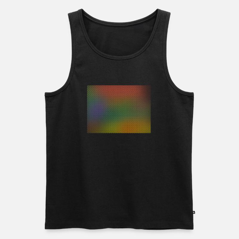 bunt Abstrakt - Männer Premium Bio Tank Top - Schwarz