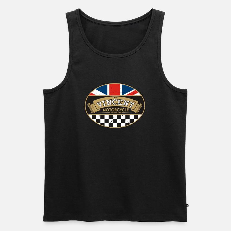 Vincent Oval - Männer Premium Bio Tank Top - Schwarz