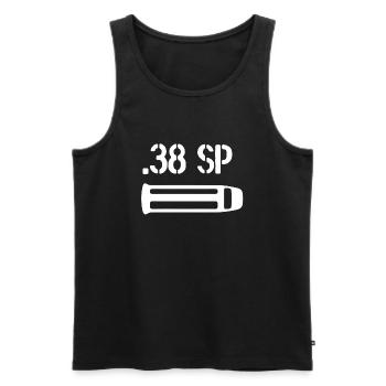 Cartridges and Ammunition 38 Special - Revolver - Men's Premium Organic Tank Top - black - Front - Michal (187cm)