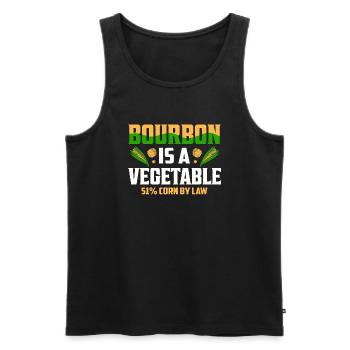 Bourbon Is A Vegetable 51% Corn By Law Whiskey Dri - Männer Premium Bio Tank Top - Schwarz - Vorne - AI Model Male 178 light (178cm)