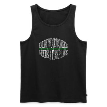 Carpenter Work Tshirts Carpenter Funny Tshirts - Men's Premium Organic Tank Top - black - Front - Michal (187cm)