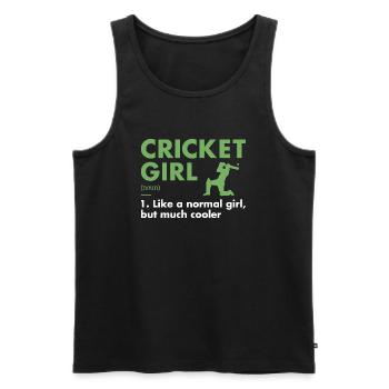 Sport Girl Definition Cricket - Männer Premium Bio Tank Top - Schwarz - Vorne - Michal (187cm)