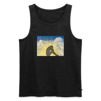 Skyscape. - Männer Premium Bio Tank Top - Schwarz - Vorne - Michal (187cm)