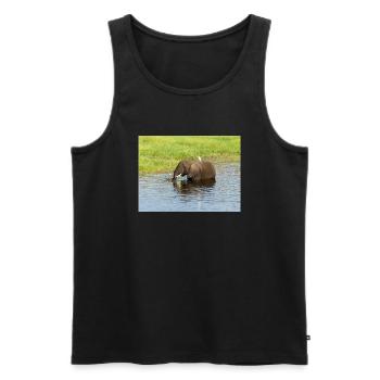 Landscape in Chobe National Park on Sedudu Island - Men's Premium Organic Tank Top - black - Front - Michal (187cm)