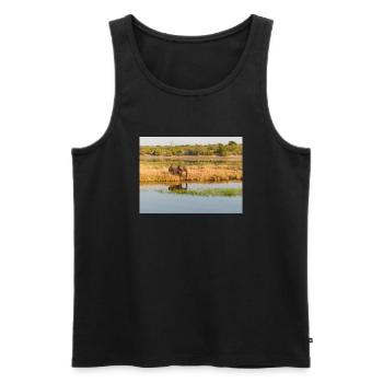 Landscape in Chobe National Park on Sedudu Island - Men's Premium Organic Tank Top - black - Front - Michal (187cm)